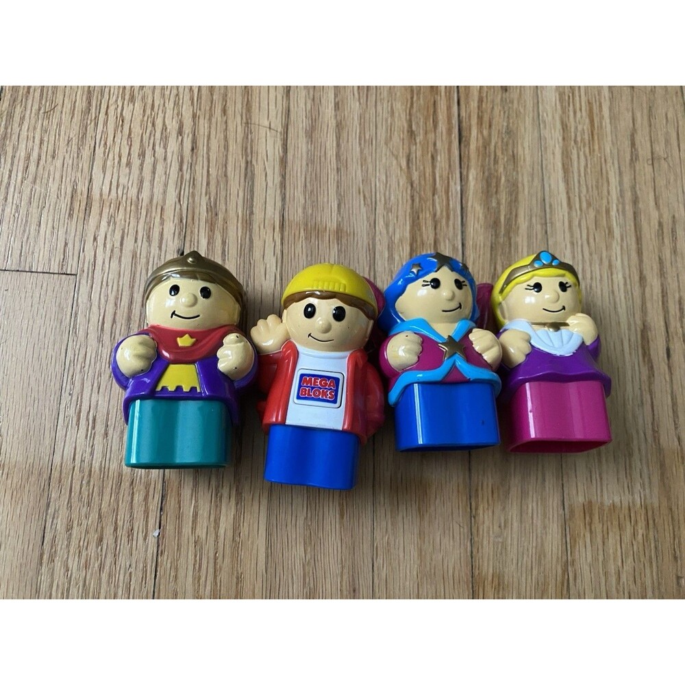 Mega Bloks Figures Lot Of 4 Fairy Queen King Kid